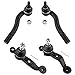 WEDOAUTO 4Pcs Steering Suspension Kit Lower Ball Joints Outer Tie Rods End Kit Fit For Lexus GS300 1998-2005, GS400 1998-2000, GS430 2001-2005, SC430 2002-2010 Replace# K500102 K500101 ES80584 ES80585