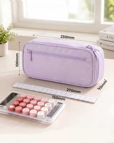 Image of WEMATE Pencil Case, Large Storage Organizer, Makeup Bag, Teacher Must - have, Big Pencil Pouch, Marker Case for College