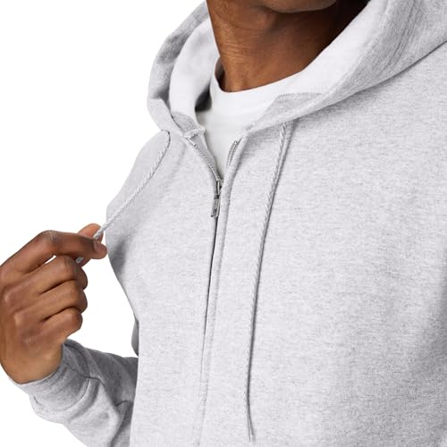 Image of Hanes Men's Zip-up Hoodie, Ecosmart Fleece Full-zip Hoodie for Men, Hooded Sweatshirt