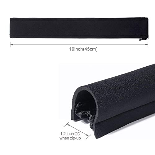 [4 Pack] Joto Cable Management Sleeve, 19-20 Inch Cord Organizer System With Zipper For Tv Computer Office Home Entertainment, Flexible Cable Sleeve Wrap Cover Wire Hider System -Black #TOP6