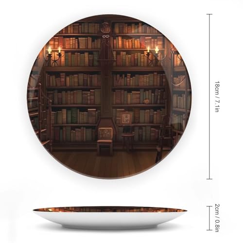 Plato decorativo de porcelana 7 pulgadas estilo chino miniatura 2