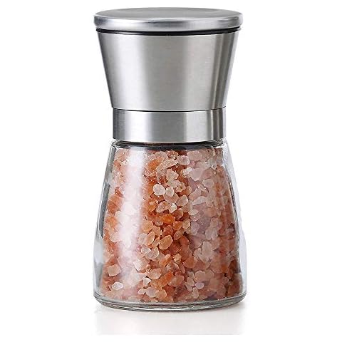 Salt and Pepper Grinder, Premium Cute Stainless Steel Salt and Pepper Mill with Adjustable Coarseness - Practical Salt Grinder and Pepper Shaker Mill (short 1) Cover