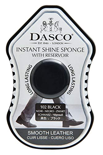 Dasco Premium - Esponja pulidora para zapatos (incluye depósito para betún), color negro