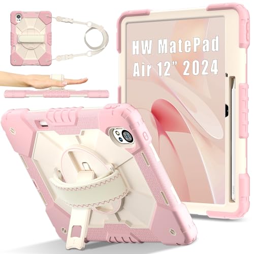 Funda de silicona Huawei MatePad 12X contra caídas y golpes color oro rosa