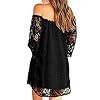 Supnier Summer Dresses for Women Beach Floral Sundress Casual Loose Dress Party Black L