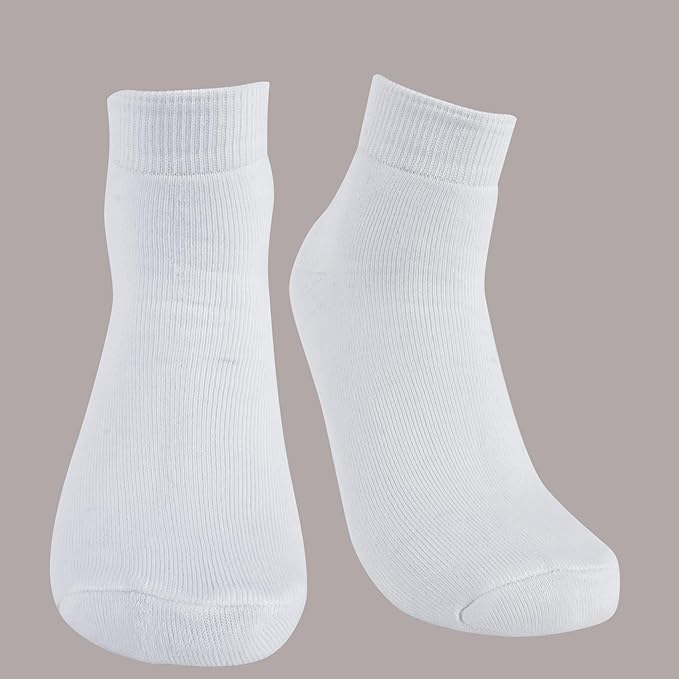 BEAR & BEYOND Women’s Soft Pastel Mesh Ankle Socks | Breathable Cotton Low-Cut Socks for Girls | Lightweight & Comfortable Summer Short Socks (White) 4
