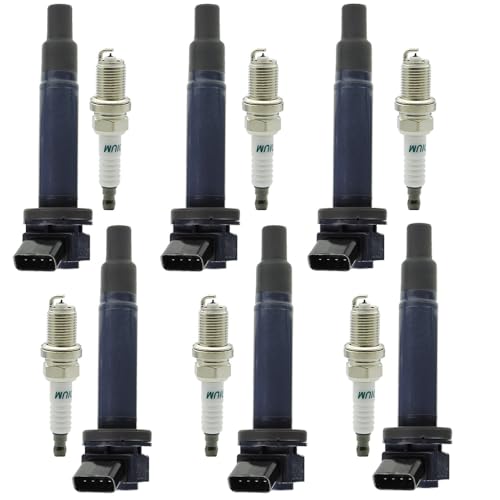 Image of UF267 Ignition Coil Pack & 4504 Spark Plugs Compatible with Toyota Camry V6 3.0L 2006-2002, Avalon Sienna Solara Highlander, Lexus ES300 RX300 1999-2003, Lexus ES330 RX330 RX400h 3.3L V6#C1175