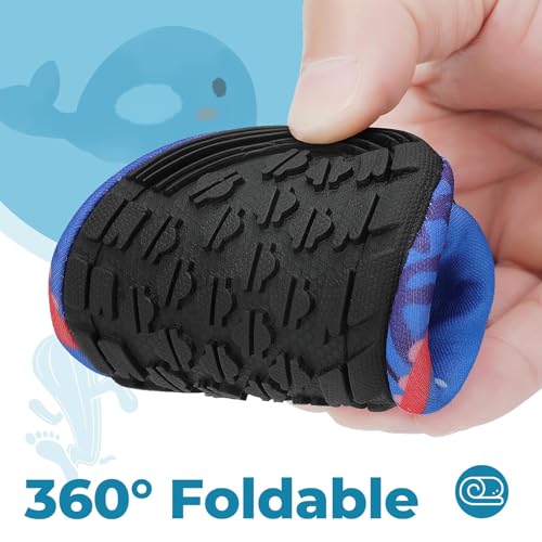 SAGUARO Niños Escarpines Niño Niña Escarpines Agua Antideslizante Zapatillas Agua Transpirable Zapatos Playa para Piscina Natación Surf Acuáticas Azul Oscuro,GR.30/31 - imagen 6