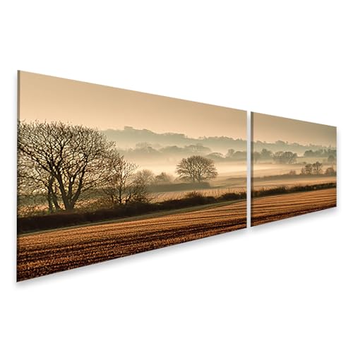Brume douce sur les champs tableau sur toile islandburner pour apaiser votre intérieur