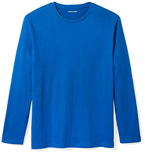 Amazon Essentials Men's Regular-Fit Long-Sleeve T-Shirt, Bright Blue, Large