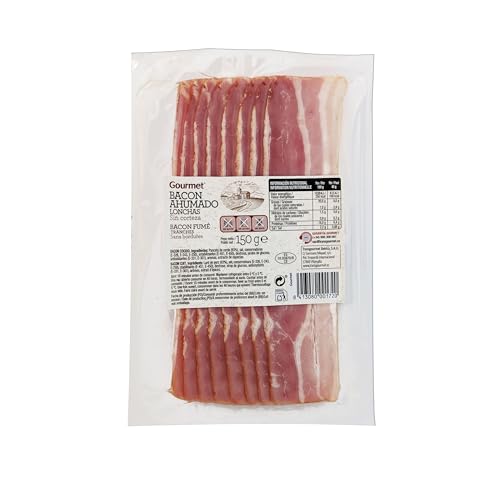 Marca Blanca - Gourmet Bacon Ahumado sin Corteza Lonchas, 150g