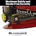 Blackjack Industrial Double Down Fire Helmet Clips for Headlamps and Goggles | Retention Strap System | Holds Headlamp and Eye Protection Straps | Heat Resistant (Pack of 4 Clips)