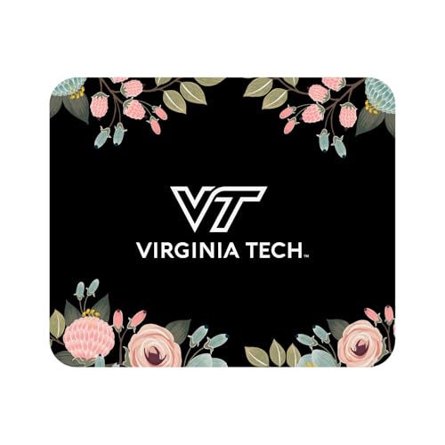 Mouse Pad, Fabric, Virginia Tech University Standard/Floral Pink