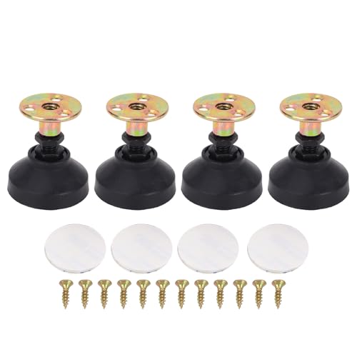 WOHPNLE 4Pcs Bed Furniture Risers, Adjustable 53 to 67mm Furniture Risers with Anti Slip Pads and Screws Heavy Duty Couch Legs for Sofas, Cabinets, Beds, Desks
