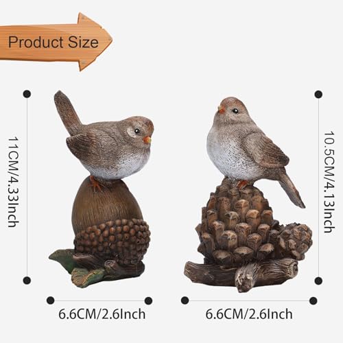 Figuritas de Pájaros Artpaul en Resina para Decoración de Hogar miniatura 4