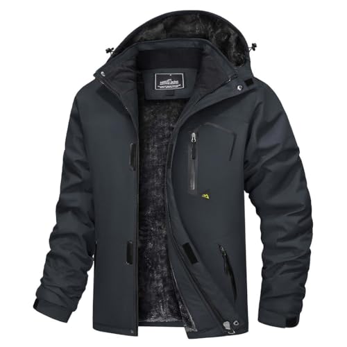 Men's Hooded Fleece Ski Jacket Waterproof Thermal Thick Warm Parka Coats Snow Jacket3