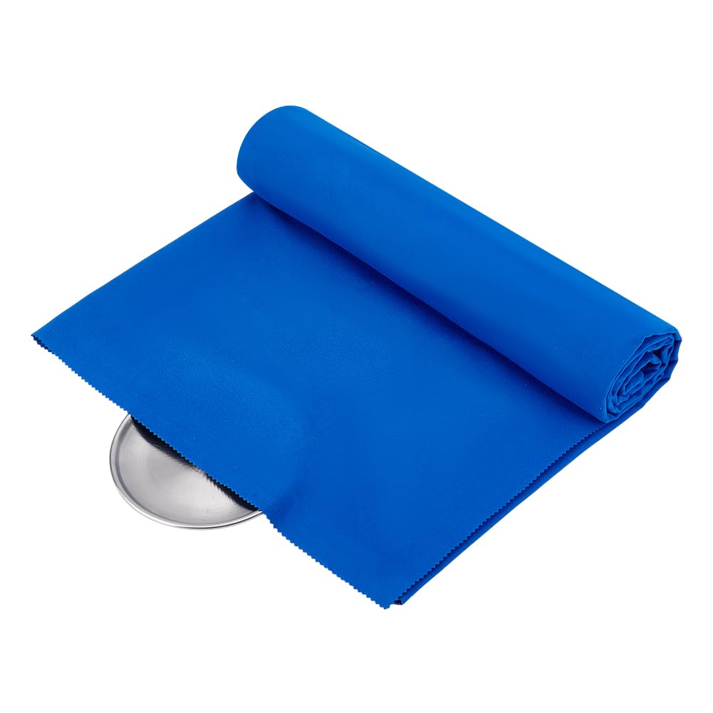 PH PandaHall Paño de plata antideslustre de 6.5 pies antideslustre, paño azul antideslustre, paño de pulido de plata de lujo, paño de limpieza de joyas, paño de pulido para almacenamiento de cubiertos