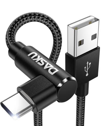 USB to USB C Cable 90 Degree [2Pack 10ft] 3A Right Angle USB C Cable Extra Long Heavy Duty USB Type C Cable Fast Charging for iPhone 17/16/16e/15 Pro Max Samsung Galaxy Android Phones and More