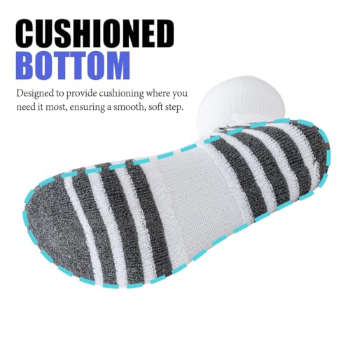 JOYNÉE 8 Pairs Mens Crew Athletic Work Long Socks Calf Cushioned Socks for Sports Running Workout Gym2