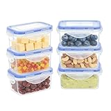 EASYLOCK 6er-Set 180ML Kleine Dosen mit Deckel Plastik Eisbehälter für Speiseeis Gefrierdosen Klein Mikrowellengeschirr Kimchi Behälter Snackbox