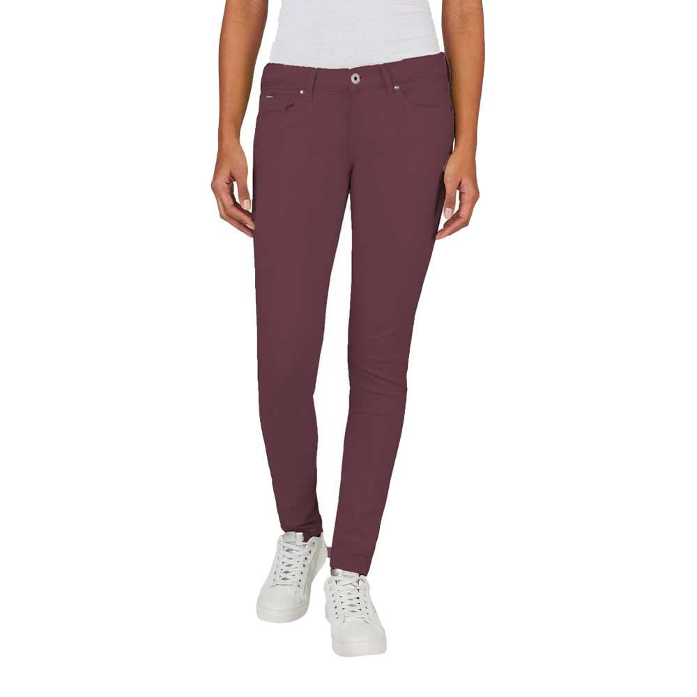 Pepe Jeans – Damen Jeans – Skinny Fit – Niedrige Taille – Materialmix mit Stretch – 5-Pocket-Stil – Modell Soho - Red (Burgundy) - 30W - 30L