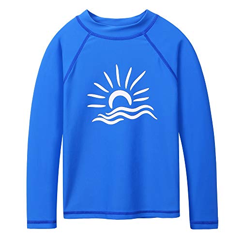 Image of TFJH E Girls & Boys Long Sleeve Rashgurad Swimsuit UPF 50+ Kids Swimwear Sunsuits