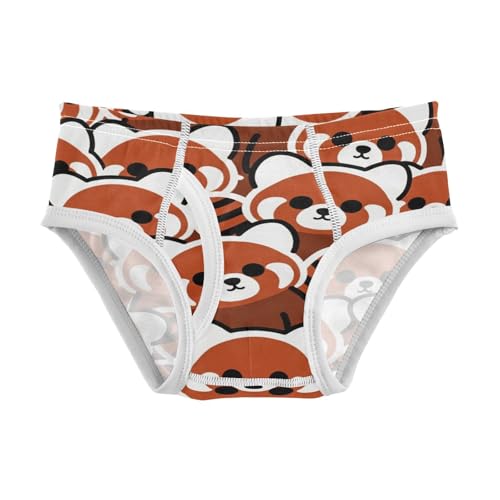 visesunny Boys Potty Training Underwear Cartoon Red Panda Design Breathe Cotton Briefs Size 2T-8Y for Toddler