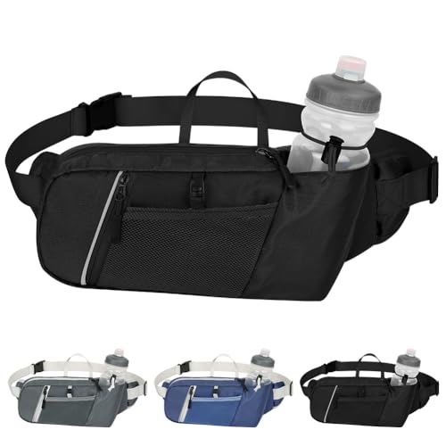 HOTUT Ceinture Running, Ceinture Running Ajustable, Sac Banane de Sport avec Porte-Bouteille, pour Homme et Femme, pour la Course à Pied, Jogging, Gym,...