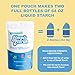 Simpli Starch® Dissolvable Starch Powder Mix. Makes Two Full 64 Oz Liquid Starch. Perfect For Laundry and Ironing, Add Directly to Your Washer. Ideal for Paper Mâché, Silly Putty, Playdough - 8oz (1)