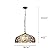 Capulina Tiffany Pendant Light Flower Victorain Antique Style Stained Glass Hanging Lamp 2 Light 16 Inches Wide for Kitchen Island Living Dining Room Home Farmhouse