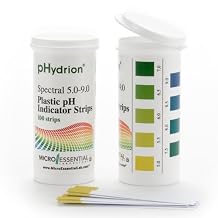 Micro Essential Lab 9400 Plastic pH Test Strips, 5.0 - 9.0 pH