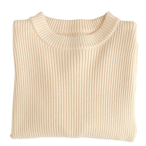 Pull tricoté enfant col rond pour fille et garçon en automne hiver