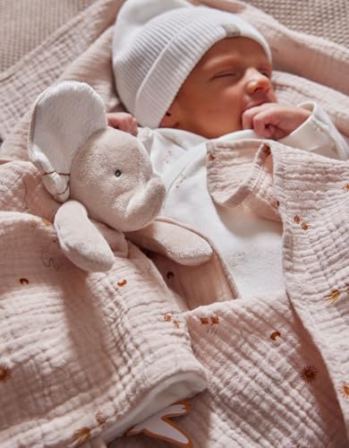 NOUKIE'S - Doudou bébé et Enfant - Eléphant Beige Bali - Eveil et Sommeil - Marionnette - Cadeau de Naissance – vue 8