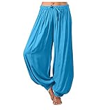 ✧Hosen Damen Weite Hose Sommerhose Schlaghose High Wasit Bootcut Yoga Hose Gummibund Freizeithose Elegante Business Hosen Gestreifte Palazzo Hose Sommerhose Haremshose Locker Hose Boho Lang Weite Bein Hippie Hose Jogginghose Strandhose Pyjamahose Hosenrock Pumphose Pluderhosen Einfarbig Slim Fitness Jegging Loose Hohe Casual Sommer Leinenhose Frauen Jogger Sporthosen Traininghose Hose Gummizug Business Anzughosen