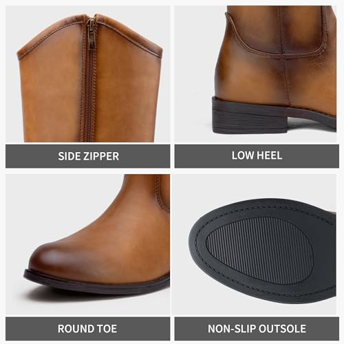 Vepose Women's Knee High Boots 956 Wide Calf Zipper Tall Fashion Boots3