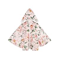 WINGHENLEE Baby Car Seat Poncho, Baby Cape Hooded Ponchos, Windproof Poncho Cape Cloak for Kids, Spring Fall Coat for 0-4 Year Girls Boys, Pink Flower