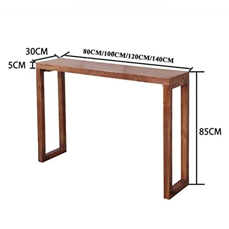 Image of Solid Wood Console Table | Narrow Entryway Table 30cm Depth | Modern Sofa Side Table for Living Room, Hallway, Bedroom | Options | Natural Finish