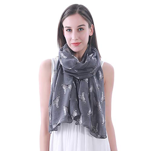 Siberian Husky Dog Print Women's Scarf Shawl Wrap Lightweight