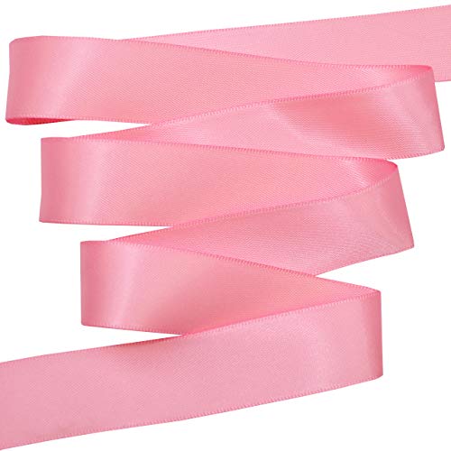 Image of Morex Ribbon 08822 /50-153 Double Face Satin Ribbon, 7 /8 inch x 50 Yd, Sherbert