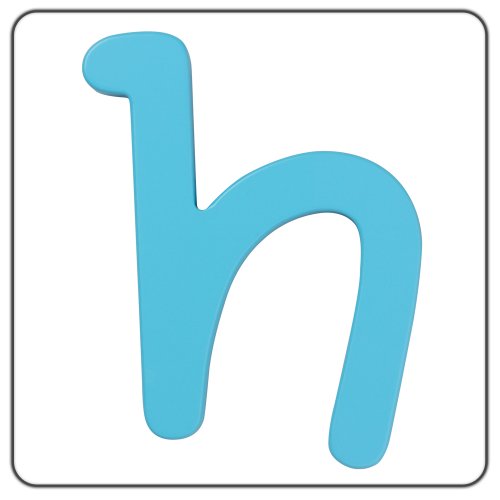 6-Inch Wall Hanging Wood Letter Preppy Solid Lower Case h image 2