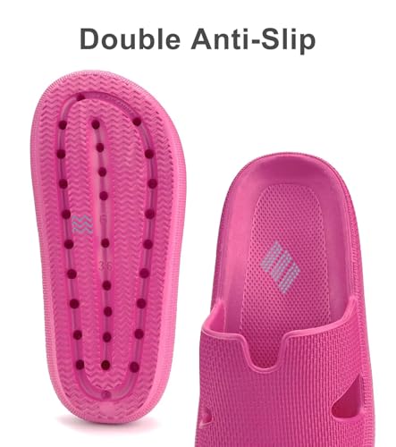 Image of Haifago Cloud Slides for Women and Men Cushion Recovery Pillow Sandals, Memory Foam House Shower Slippers for Woman Comfort Platform Non-Slip