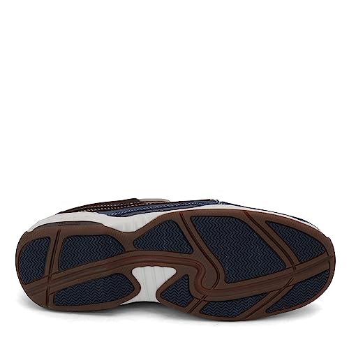 Image of Dunham Men's Boat Shoes, Blue Multi, 9.5 X-Wide
