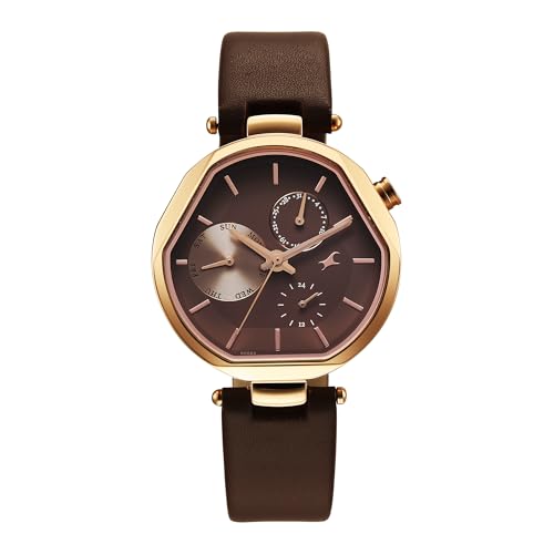 Image of Fastrack TIK Tok 5.0 Quartz Analog Brown Shaped Dial Women's Watch - 6319WL01