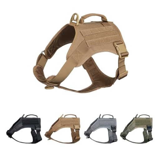 EXCELLENT ELITE SPANKER Hundegeschirr No-Pull Brustgeschirr Einstellbare für Mittlere Große Hunde (S, TAN)