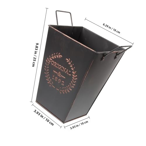 Pot de fleurs vintage en fer noir et porte-fleurs rétro de style simple pour plante