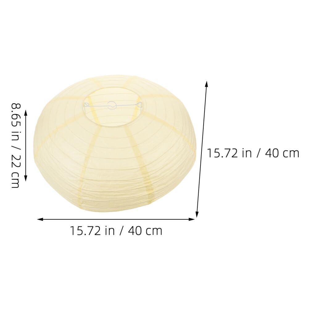 LIFKOME Pantalla De Lámpara De Linterna De Papel 2 Uds. Linterna Colgante De Estilo Japonés Chino Cubiertas De Luz Redondas Ovaladas Plegables Protector De Luz De Techo Para Decoración