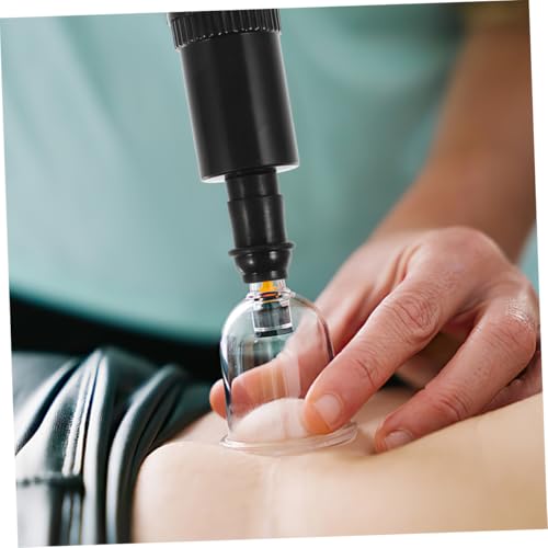 Cupping Therapy Handle Pump 2-Piece Manual Vacuum Cupping Pump Set para uso doméstico Herramienta portátil de succión para alivio muscular miniatura 6