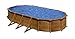 Gre KIT730W Pacific - Piscina Elevada Ovalada, Aspecto Madera, 730 x 375...