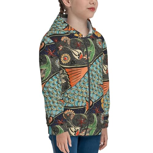 Rich Fish Kids Pullover Hoodies Boys Zip Up Sweatshirts Girls Athletic Clothes with Pocket4