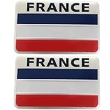 CUCUFA Autocollants français, Autocollants de Voiture de Drapeau 2PCS, 3D National France Flag Carch Car Autocollants, Autocollants de Logo de Voiture en métal 1